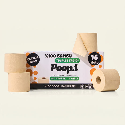 Ağartılmamış Bambu Beji "KLASİK RULO" Naked '190 Yaprak'