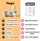 %100 Bambu Doğal bej Kağıt Havlu | Süper Emici & Güçlü – Poop.i