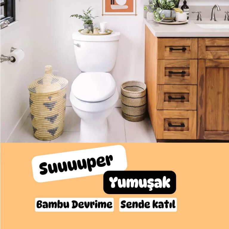 %100 Bambu Tuvalet Kağıdı | Doğal Bej Renk | Kimyasalsız & Sürdürülebilir