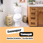 %100 Bambu Tuvalet Kağıdı | Doğal Bej Renk | Kimyasalsız & Sürdürülebilir