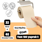 %100 Bambu Tuvalet Kağıdı | Doğal Bej Renk | Kimyasalsız & Sürdürülebilir