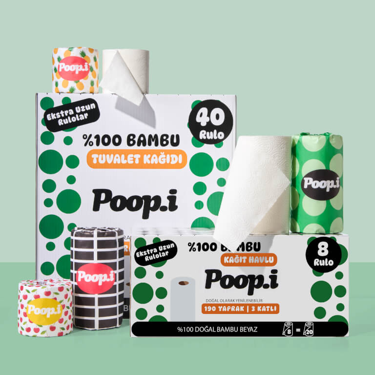 Avantajlı Paket Set | %100 Bambu Tuvalet Kağıdı & Kağıt Havlu | Doğal Bambu