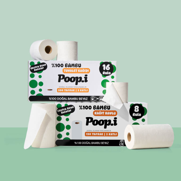 Avantajlı Paket Set | %100 Bambu Tuvalet Kağıdı & Kağıt Havlu | Doğal Beyaz
