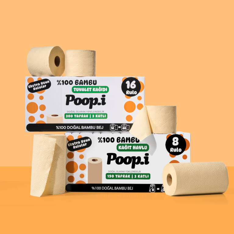 Avantajlı Paket Set | %100 Bambu Tuvalet Kağıdı & Kağıt Havlu | Doğal Bej