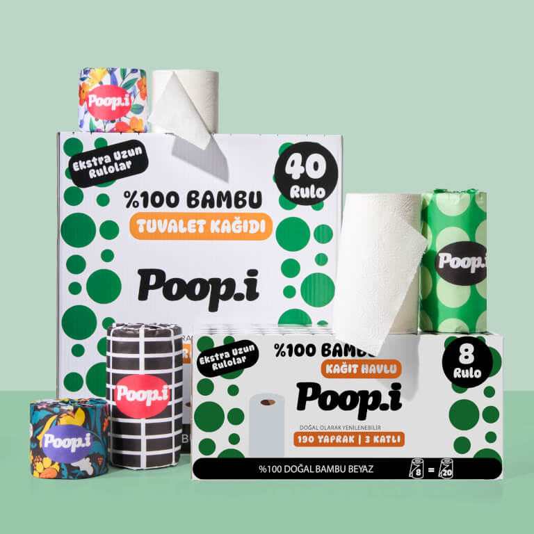 Avantajlı Paket Set | %100 Bambu Tuvalet Kağıdı & Kağıt Havlu | Doğal Bambu