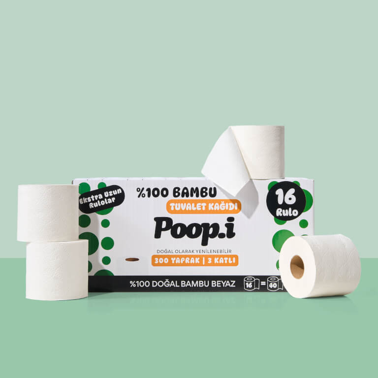 %100 Bambu Tuvalet Kağıdı | XL Rulo – 2,5× Daha Uzun | Naked Beyaz