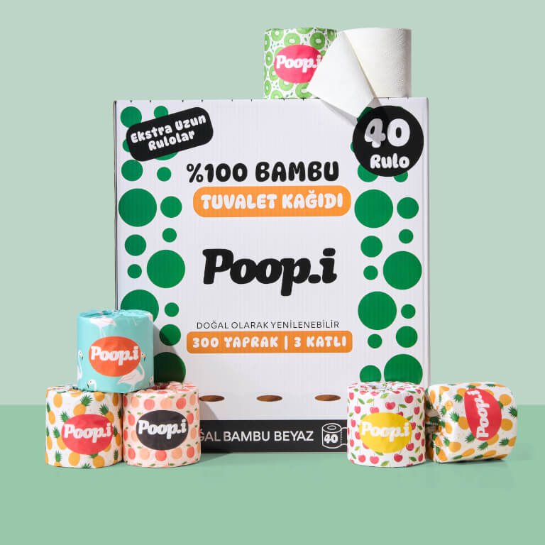 %100 Bambu Tuvalet Kağıdı | Doğal Beyaz Bej Renk | Kimyasalsız & Sürdürülebilir
