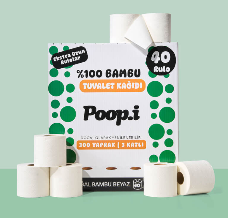 %100 Bambu Tuvalet Kağıdı | XL Rulo – 2,5× Daha Uzun | Naked Beyaz