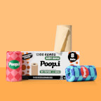%100 Bambu Doğal bej Kağıt Havlu | Süper Emici & Güçlü – Poop.i