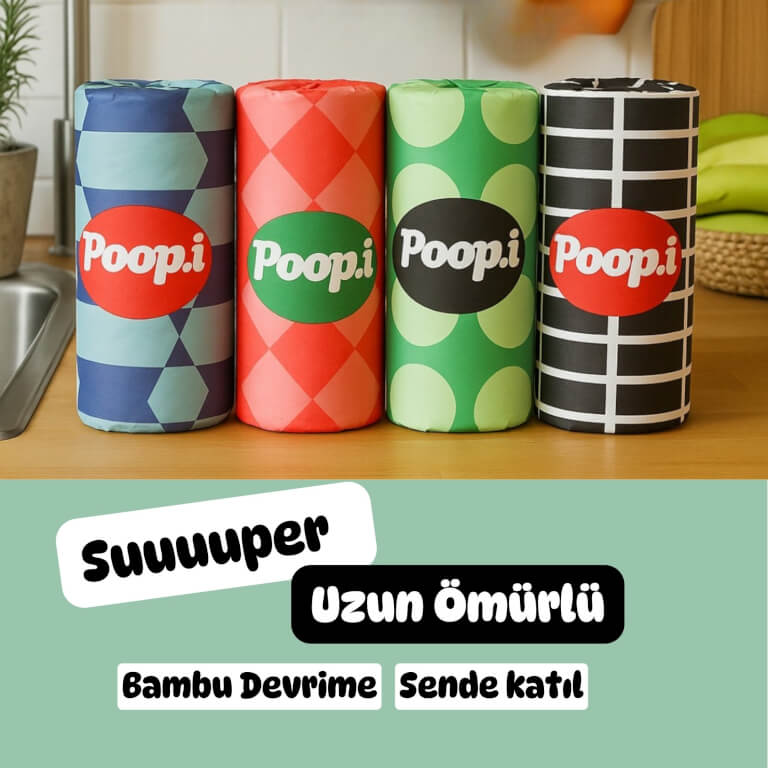 %100 Bambu Beyaz Kağıt Havlu | Süper Emici & Güçlü – Poop.i