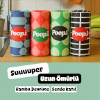 %100 Bambu Beyaz Kağıt Havlu | Süper Emici & Güçlü – Poop.i
