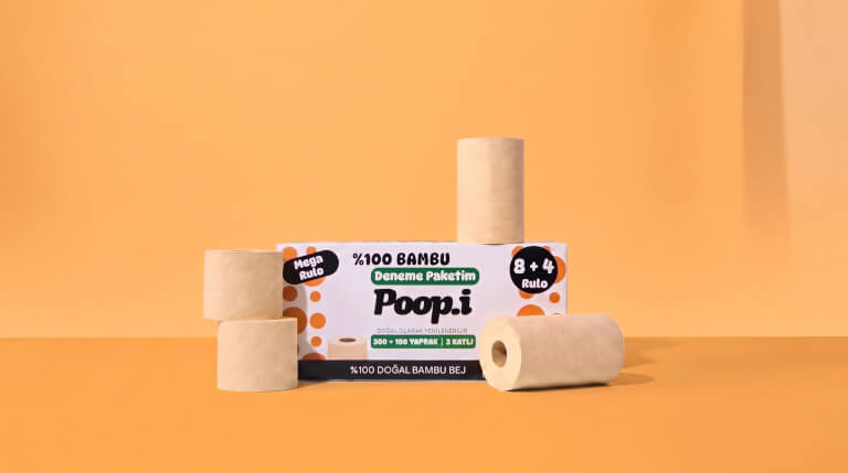 %100 Bambu Tuvalet Kağıdı | Deneme Paketi Doğal Bej Renk | Kimyasalsız & Sürdürülebilir