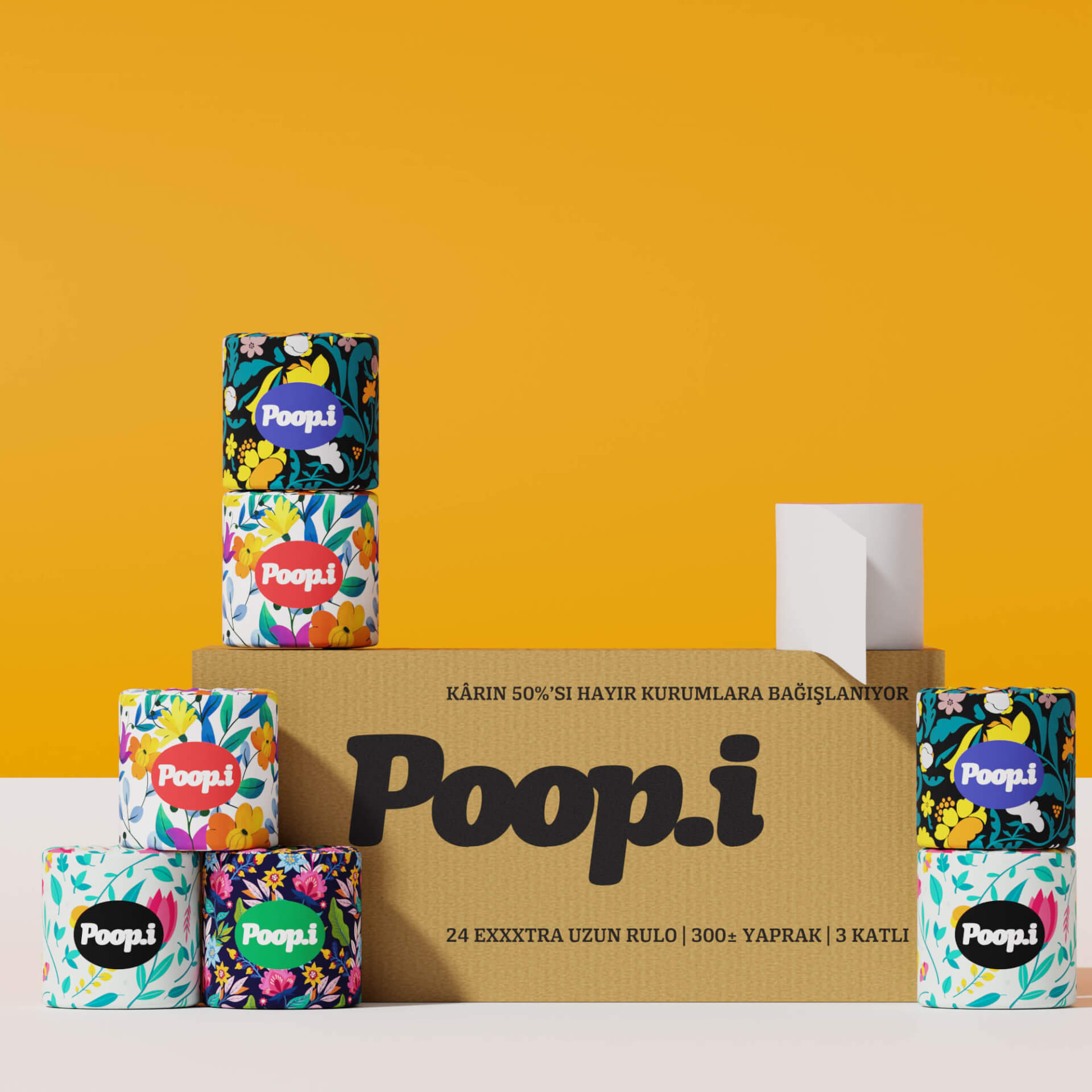 Poop.i Floral Edition Tuvalet Kağıdı | Şık, Hesaplı ve Uzun Ömürlü Temizlik