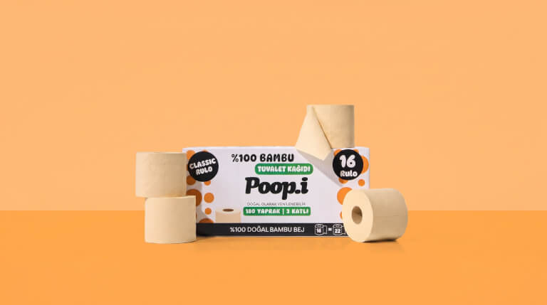 %100 Bambu Tuvalet Kağıdı | Doğal Bej Renk | Kimyasalsız & Sürdürülebilir