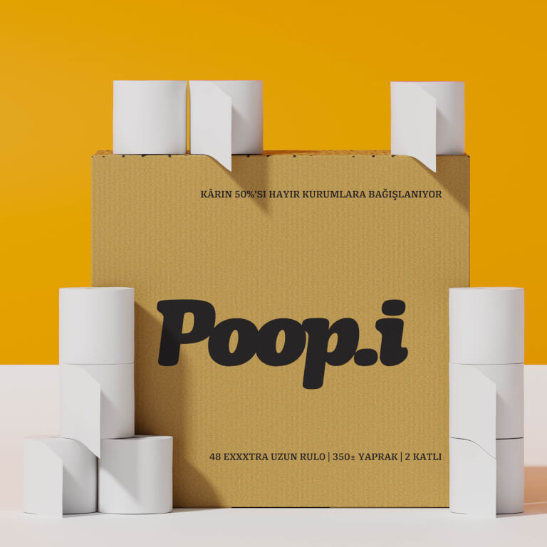 Hesaplı ve Çevre Dostu Tuvalet Kağıdı | 16’lı, 24’lü, 48’li Paket Seçenekleri | Poop.i