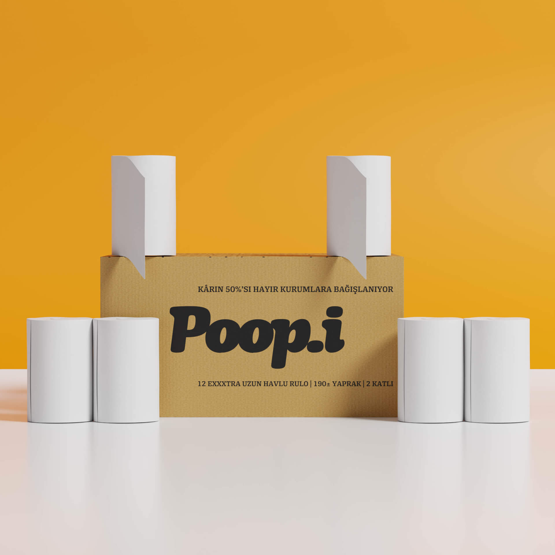 Poop.i | Naked Havlu Edition Kâğıt Havlu | Ekonomik ve Dayanıklı Temizlik