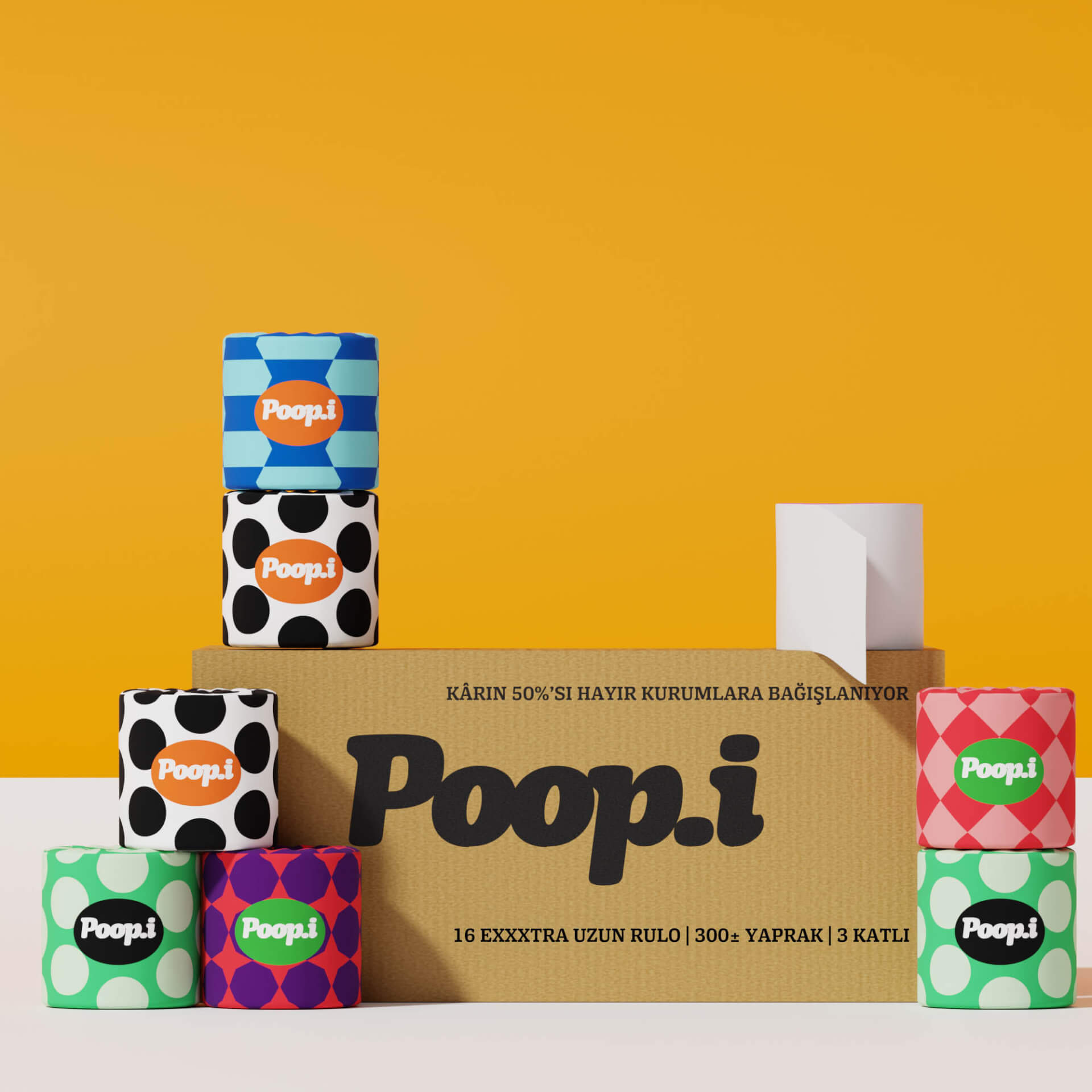 Poop.i Pop Edition Tuvalet Kağıdı | Renkli, Hesaplı ve Uzun Ömürlü Temizlik