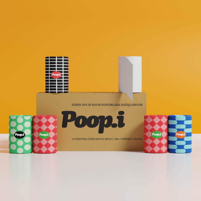 Poop.i | Pop Havlu Edition Kâğıt Havlu | Renkli, Hesaplı ve Yüksek Emici